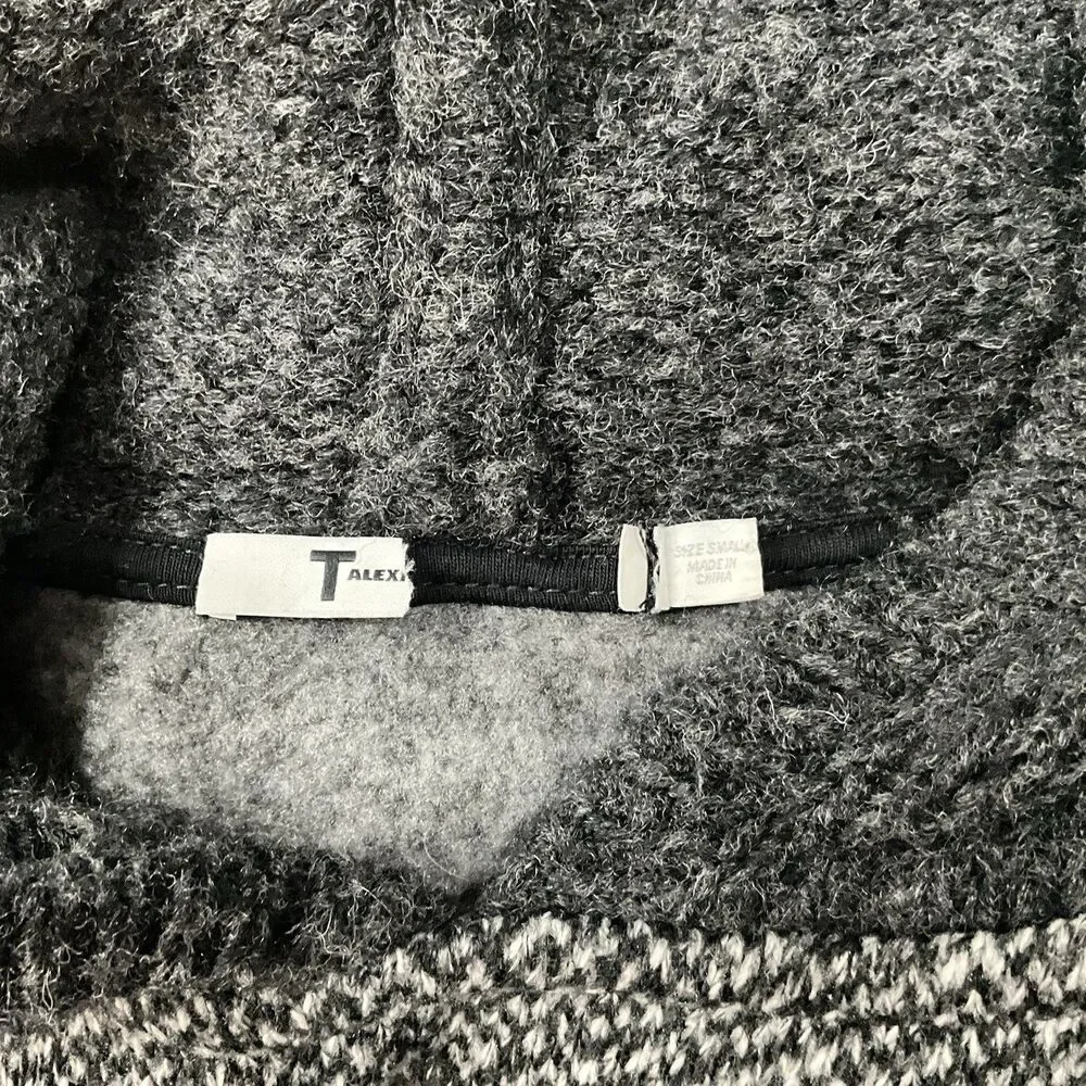 T by Alexander Wang Men’s Gray Knit Wool Pullover Hoodie Sweater Medium